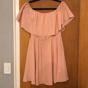 Off the Shoulder Pink Dress